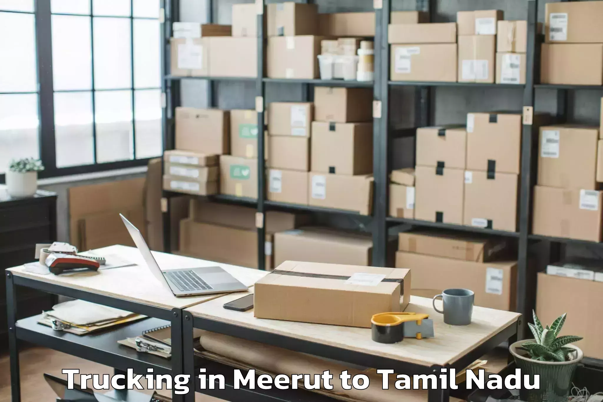 Easy Meerut to Tamil Nadu Dr Ambedkar Law Uni Trucking Booking